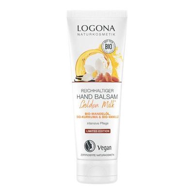 Logona Reichhaltiger Hand Balsam Bio-Mandelöl, Kurkuma, Vanille Limited Edition