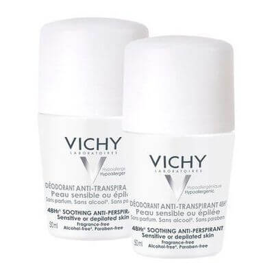 VICHY DEO Roll-on Sensitiv Anti Trans.48h Doppelpack