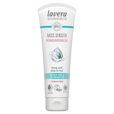 LAVERA basis sensitiv Reinigungsmilch Bio-Aloe Vera & Bio-Sheabutter